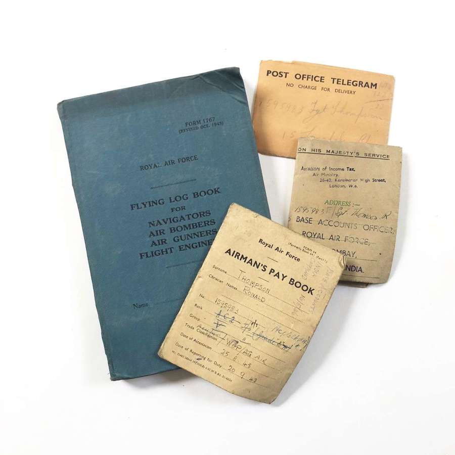 RAF WW2 / Early Post War Air Signaller Log Book etc.
