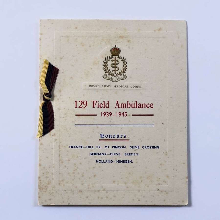 WW2 1945 129th Field Ambulance Christmas Card.