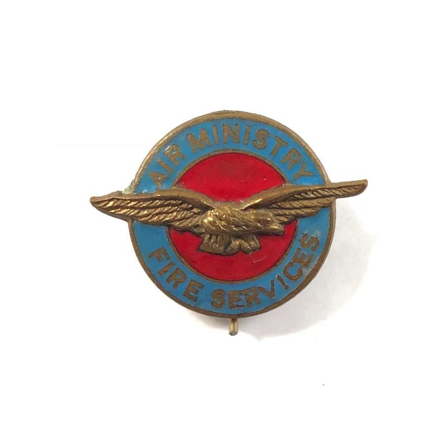 RAF Air Ministry Fire Brigade Lapel Badge.