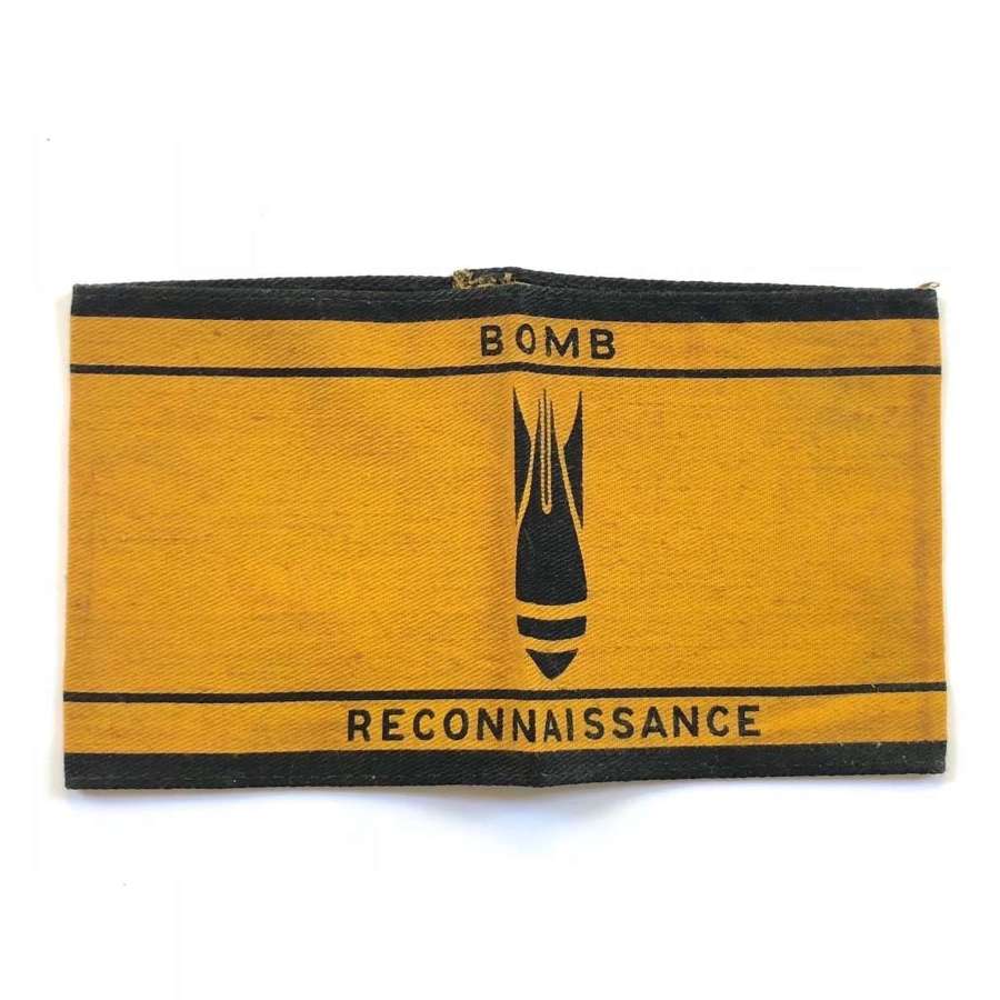WW2 Home Front ARP Printed Bomb Reconnaissance Armband.