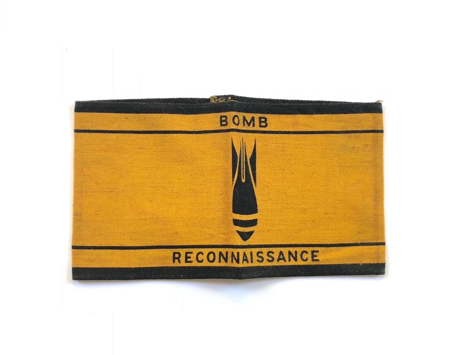 WW2 Home Front ARP Printed Bomb Reconnaissance Armband.