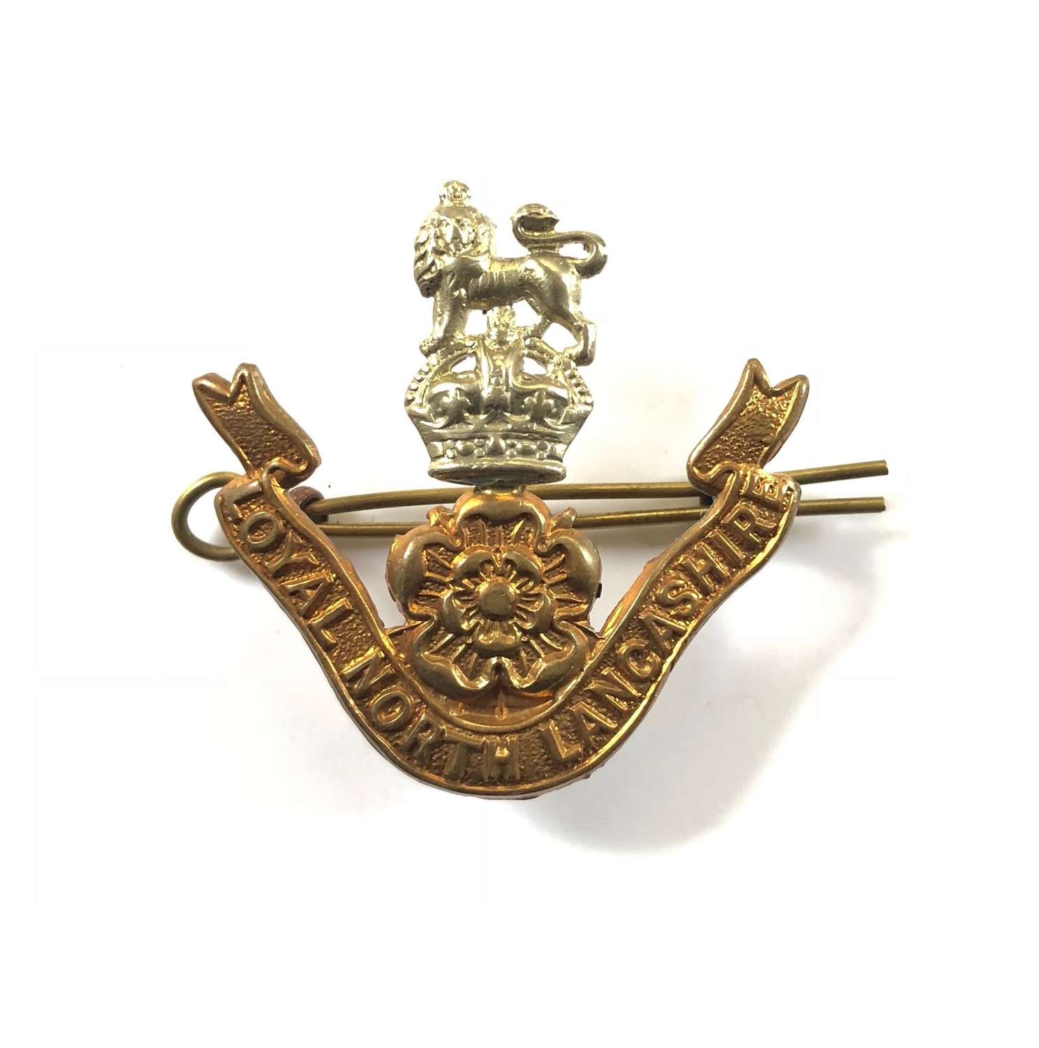 WW1/WW2 Pattern Loyal North Lancashire Regiment Cap Badge.