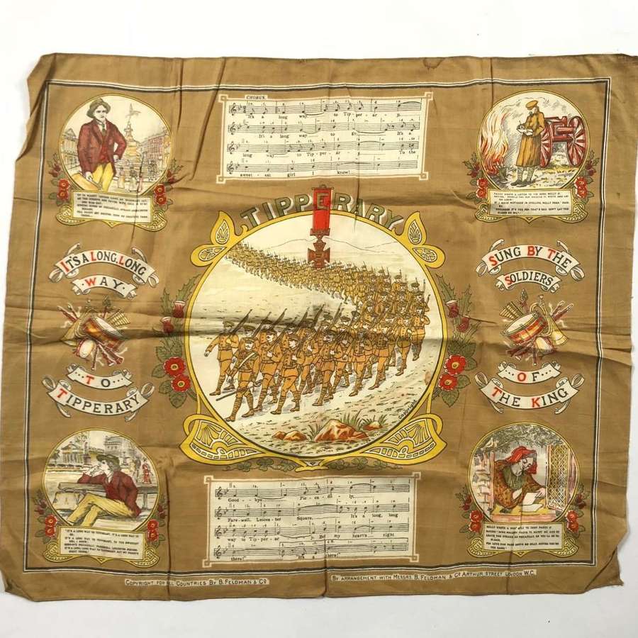 WW1 Irish It’s A Long Way to Tipperary Patriotic handkerchief Variant