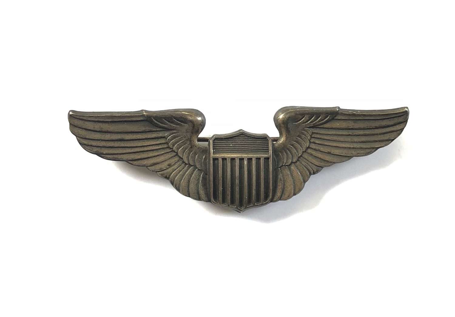 WW2 Pattern US Air Force Silver Pilot Wings Full Size.
