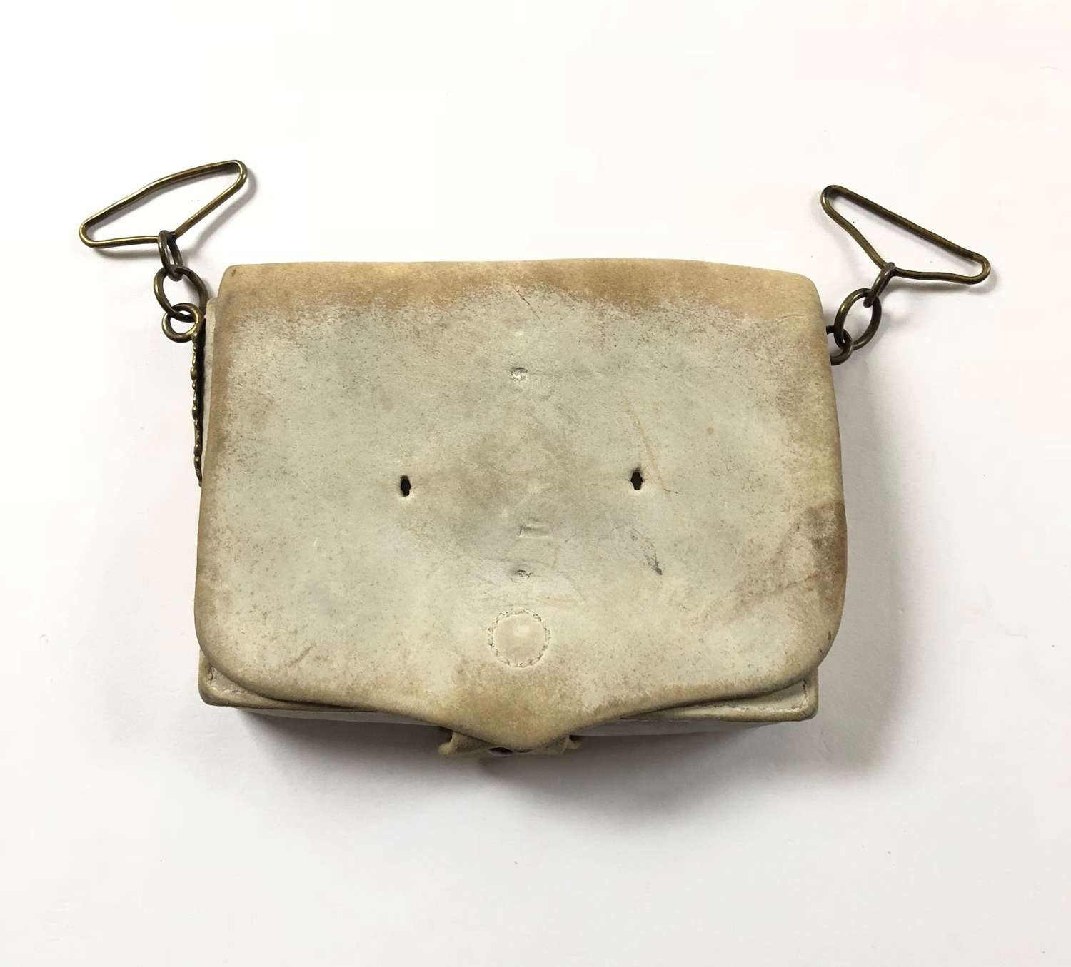 Victorian Lancashire Regiment King’s Own 1897 White Buff Leather Pouch