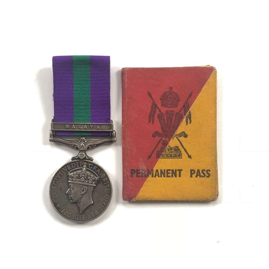 12th Lancers General Service Medal Clasp Malaya.