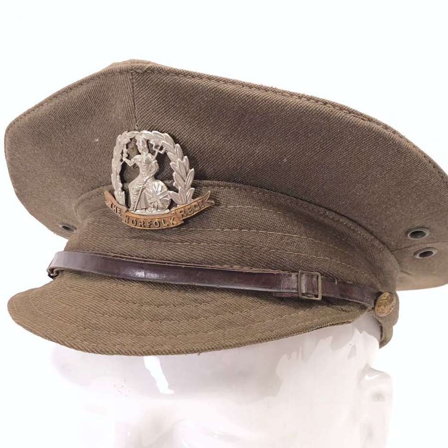 WW1 Norfolk Regiment Other Rank's Denim Trench Cap.