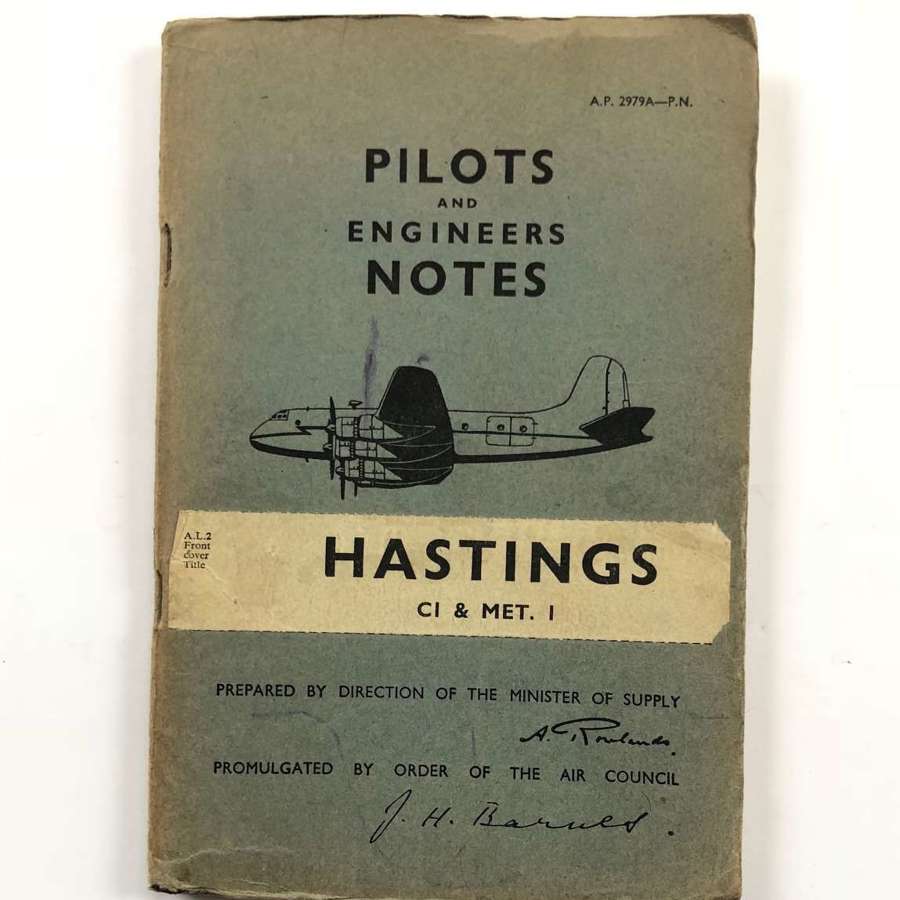 RAF Cold War Period Pilots Notes Hastings Transport Aircraft.