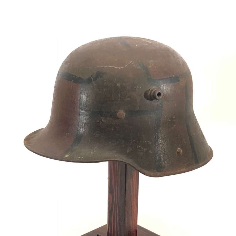 WW1 Imperial German “Bring Back” Camouflage Steel Helmet.