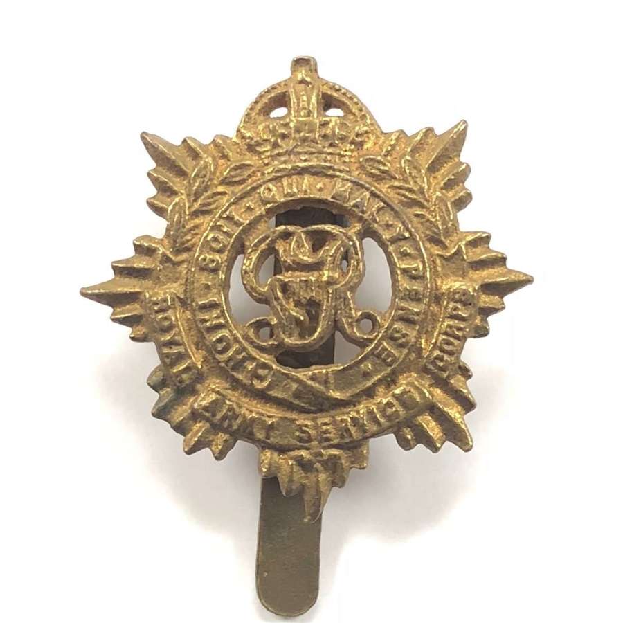 WW2 Royal Army Service Corps Cap Badge Indian Maker.