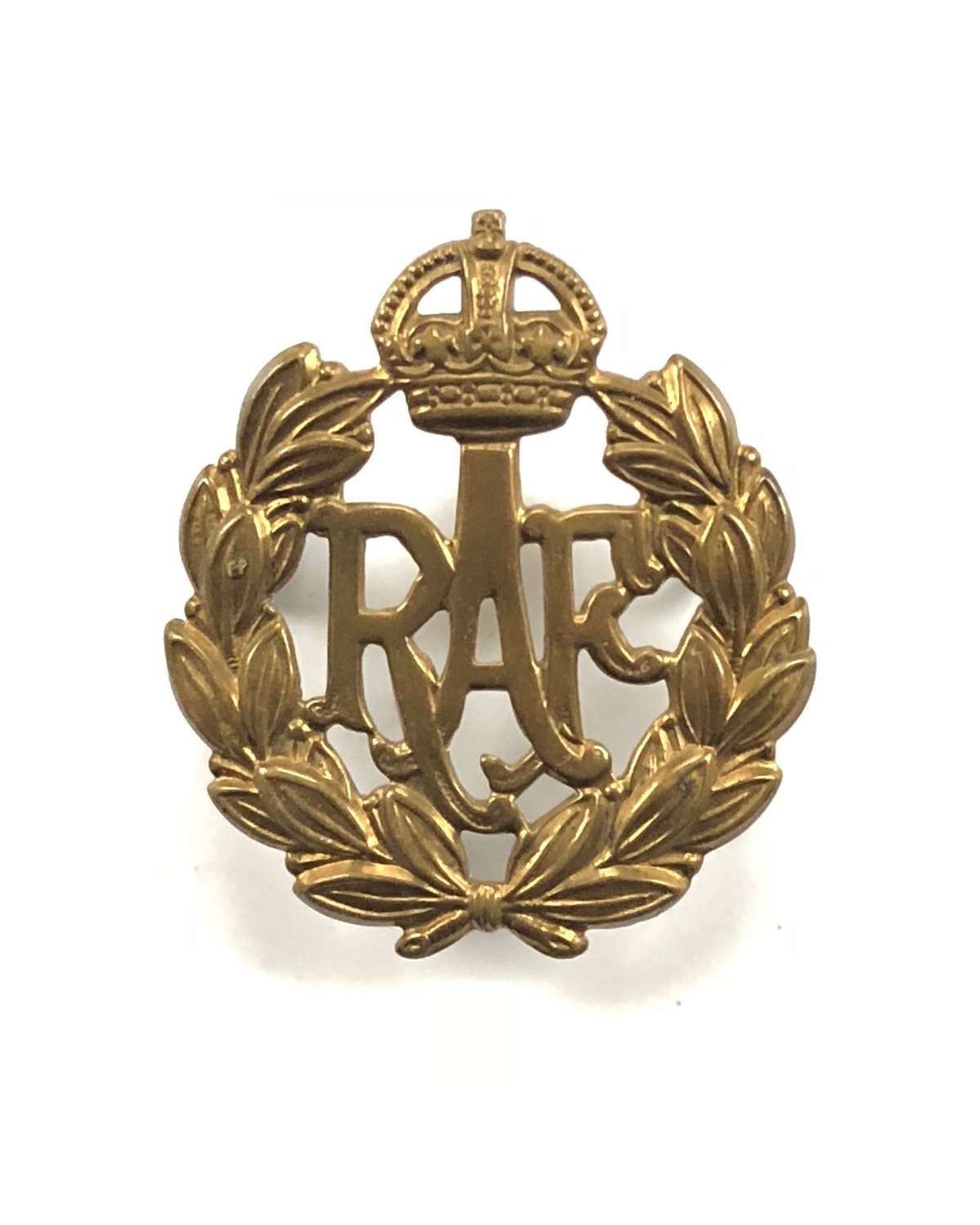 RAF 1918-1953 WW2 Pattern Brass Cap Badge.