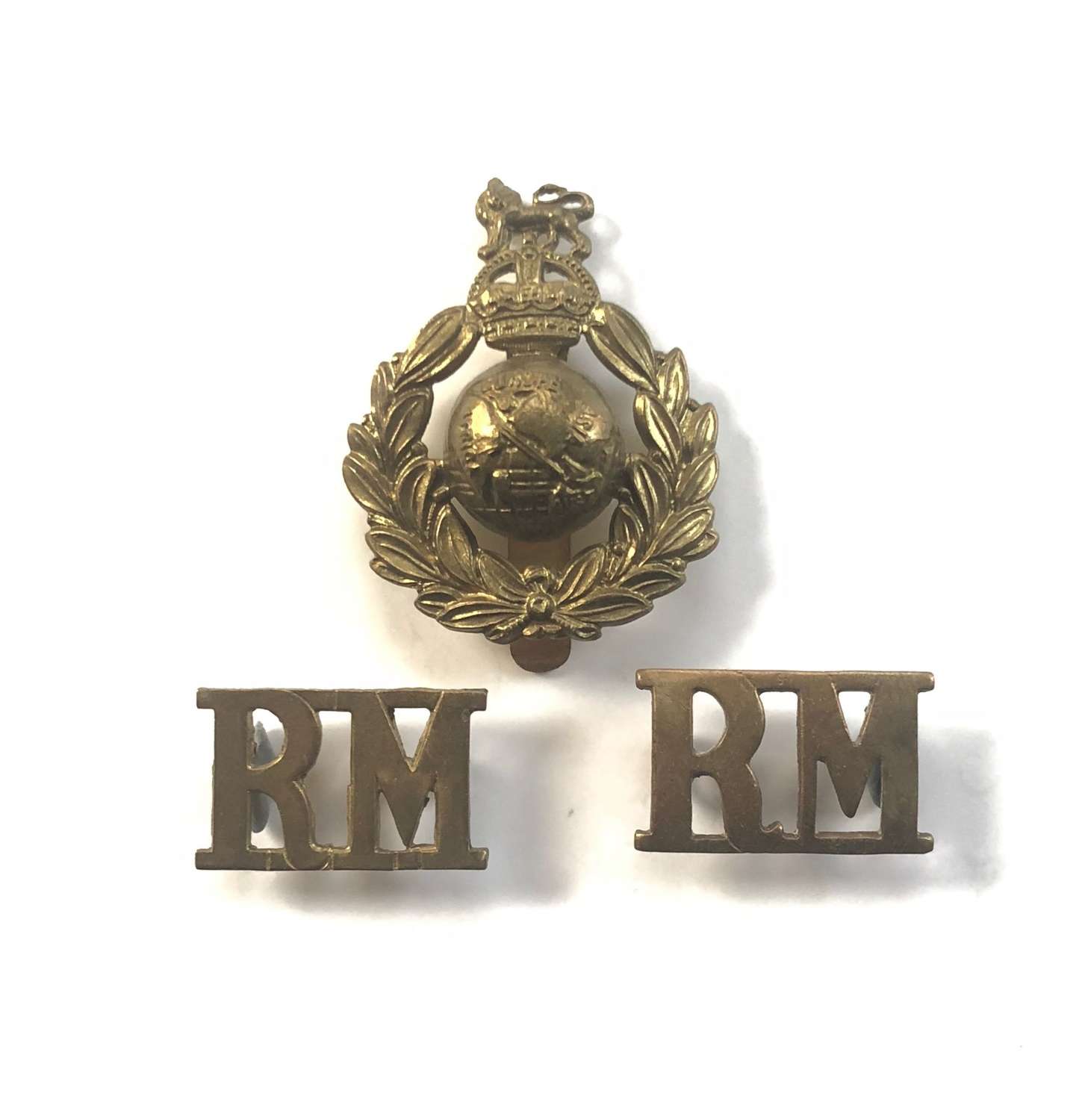 Royal Marines Cap Badge and Shoulder Titles.