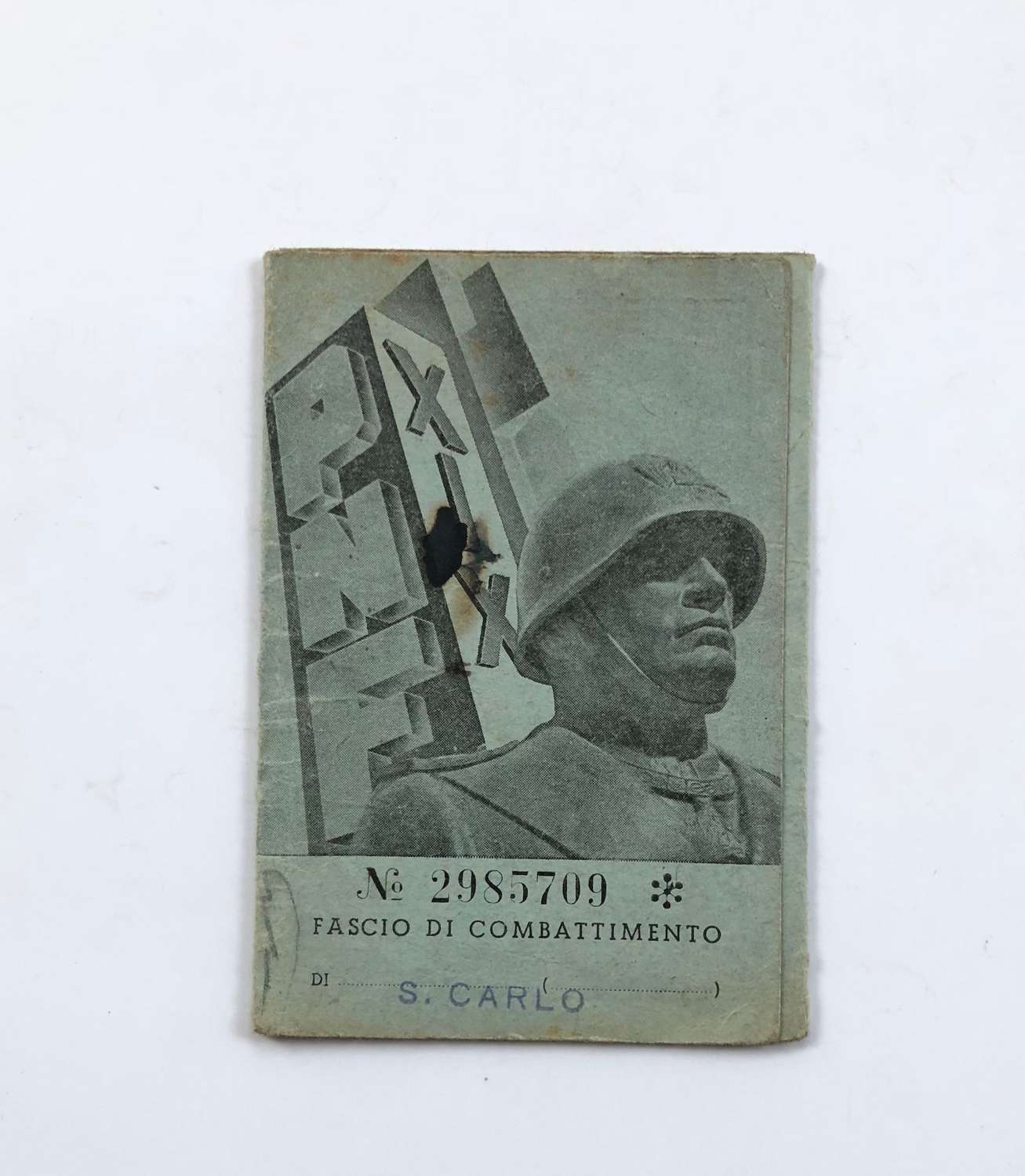 WW2 Italian Fascist ID Card