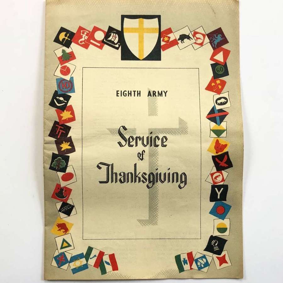 WW2 8th Army Service of Thanks Giving leaflet.