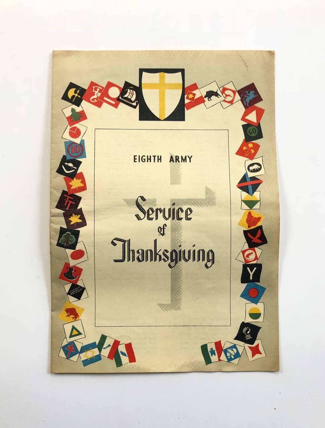 WW2 8th Army Service of Thanks Giving leaflet.