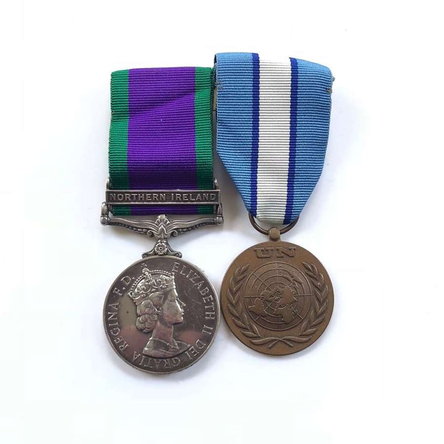 Duke of Wellingtons Regiment CSM Northern Ireland UN Cyprus Medal Pair