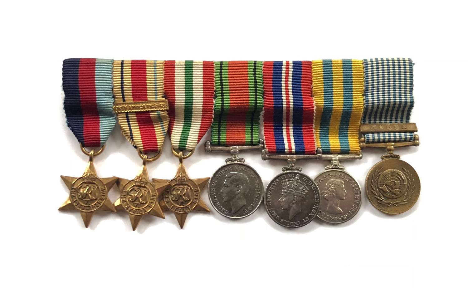 Royal Navy MINIATURE WW2 Korea War Group of Seven Medals.
