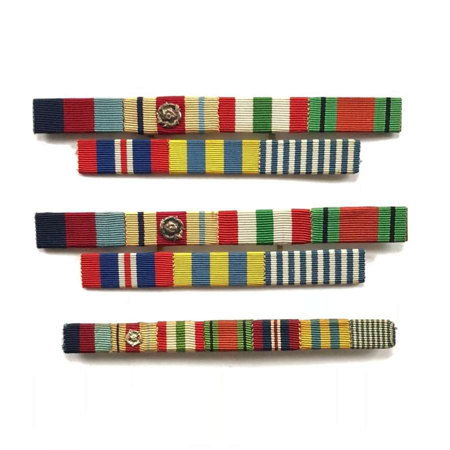 Royal Navy WW2 Korea War Group of Seven Uniform Medal Ribbons