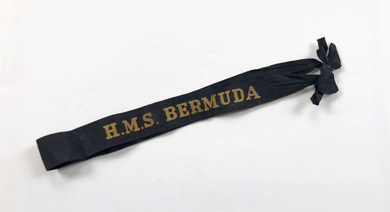 HMS Bermuda Cruiser Cap Tally Badge.
