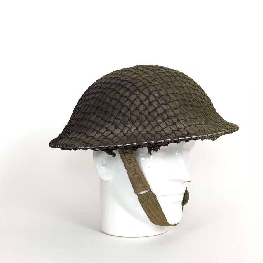 WW2 1938 Battle of France Period Tommy Steel Helmet with Original Net