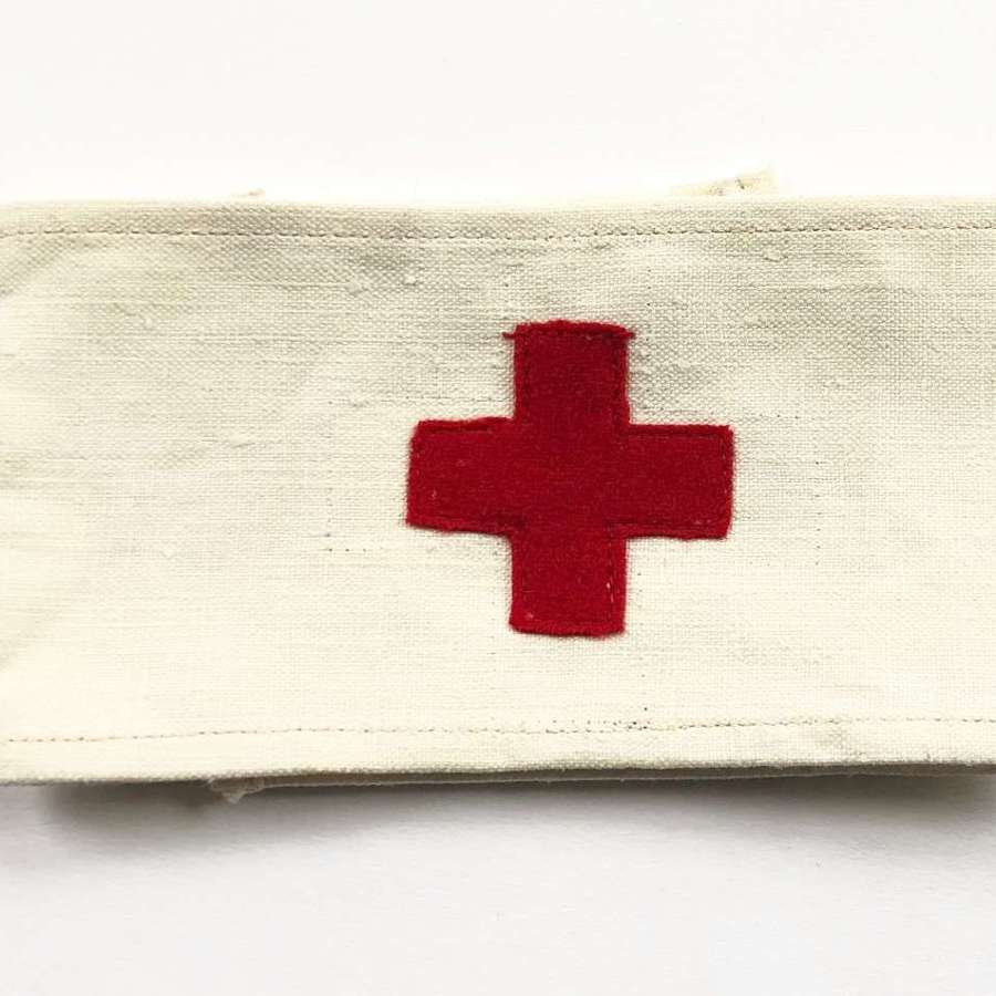 WW2 RAMC / Home Front Red Cross Armband.