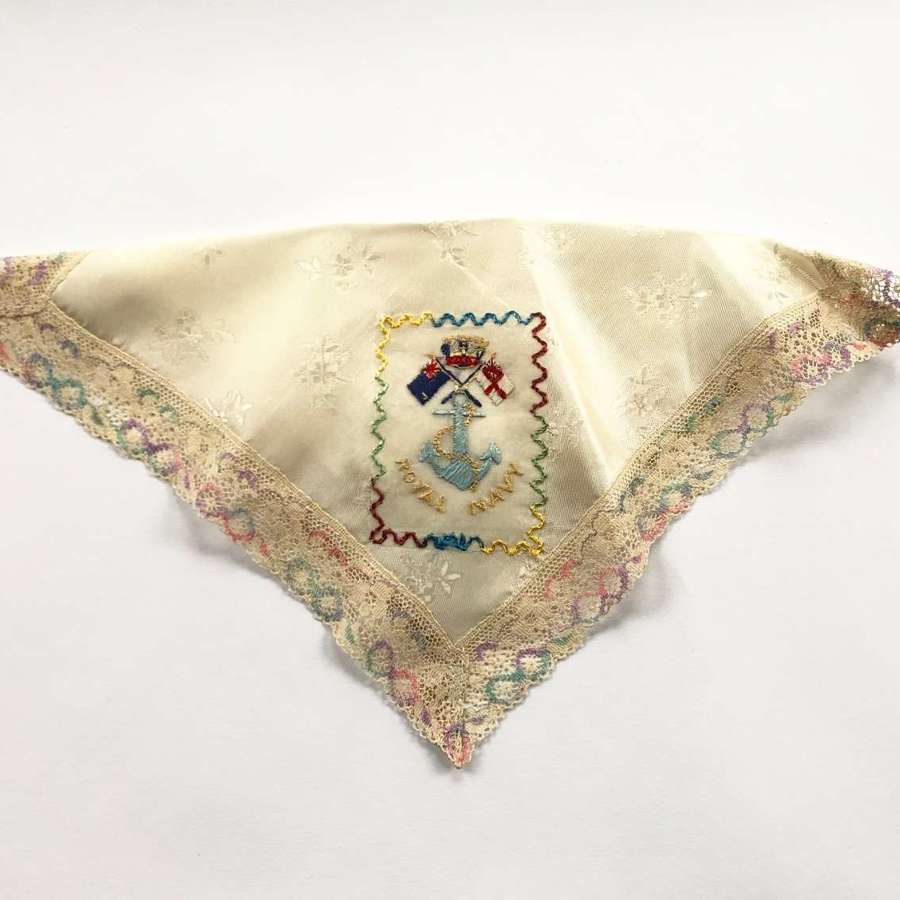 WW2 Period Royal Navy Patriotic Handkerchief.