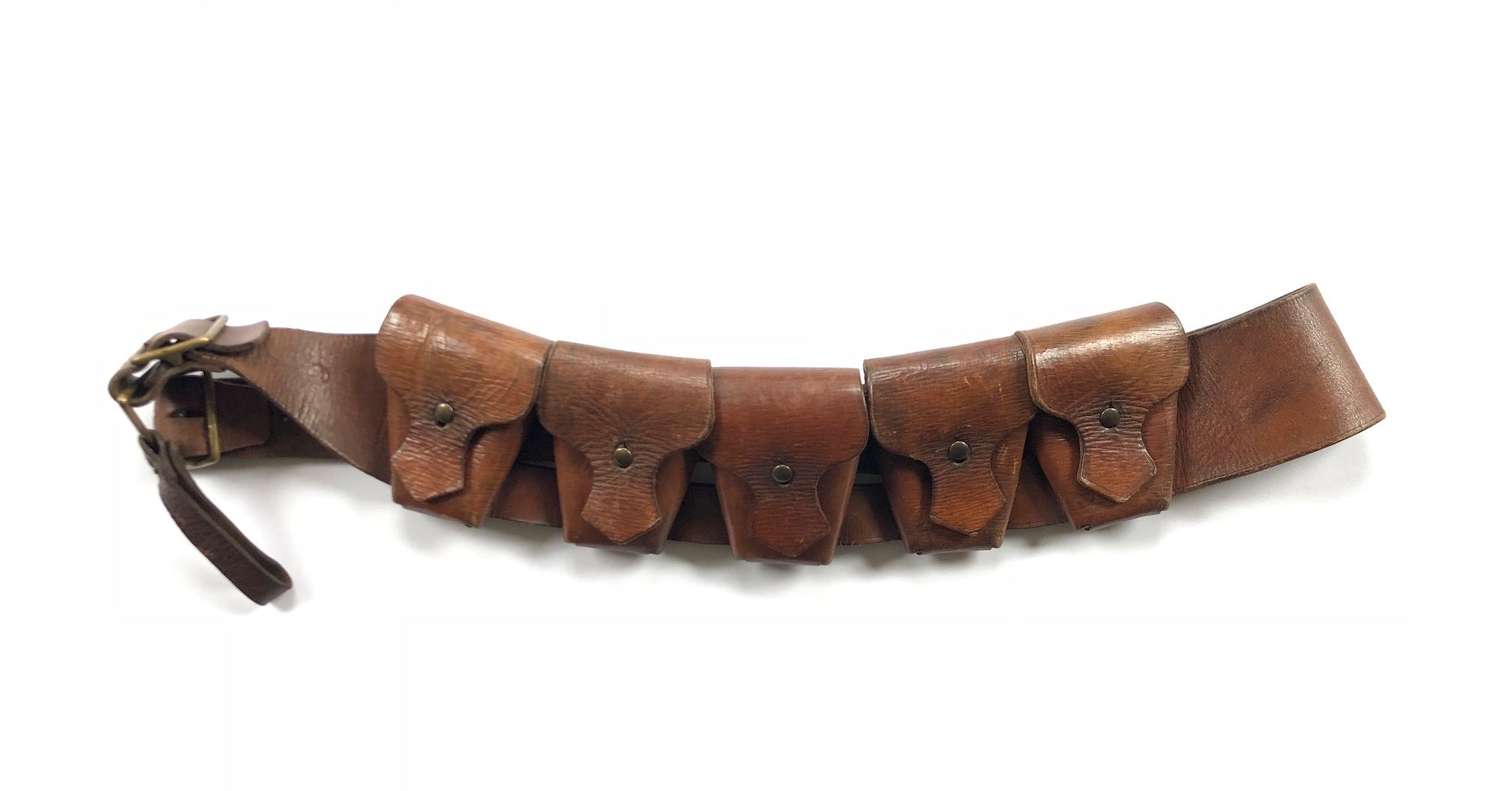 WW1 German East Africa Campaign Period Leather Bandolier 1914 Dated.