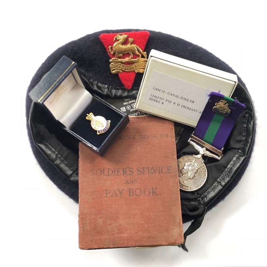 Royal Berkshire Regiment Canal Zone Campaign Service Medal Group.