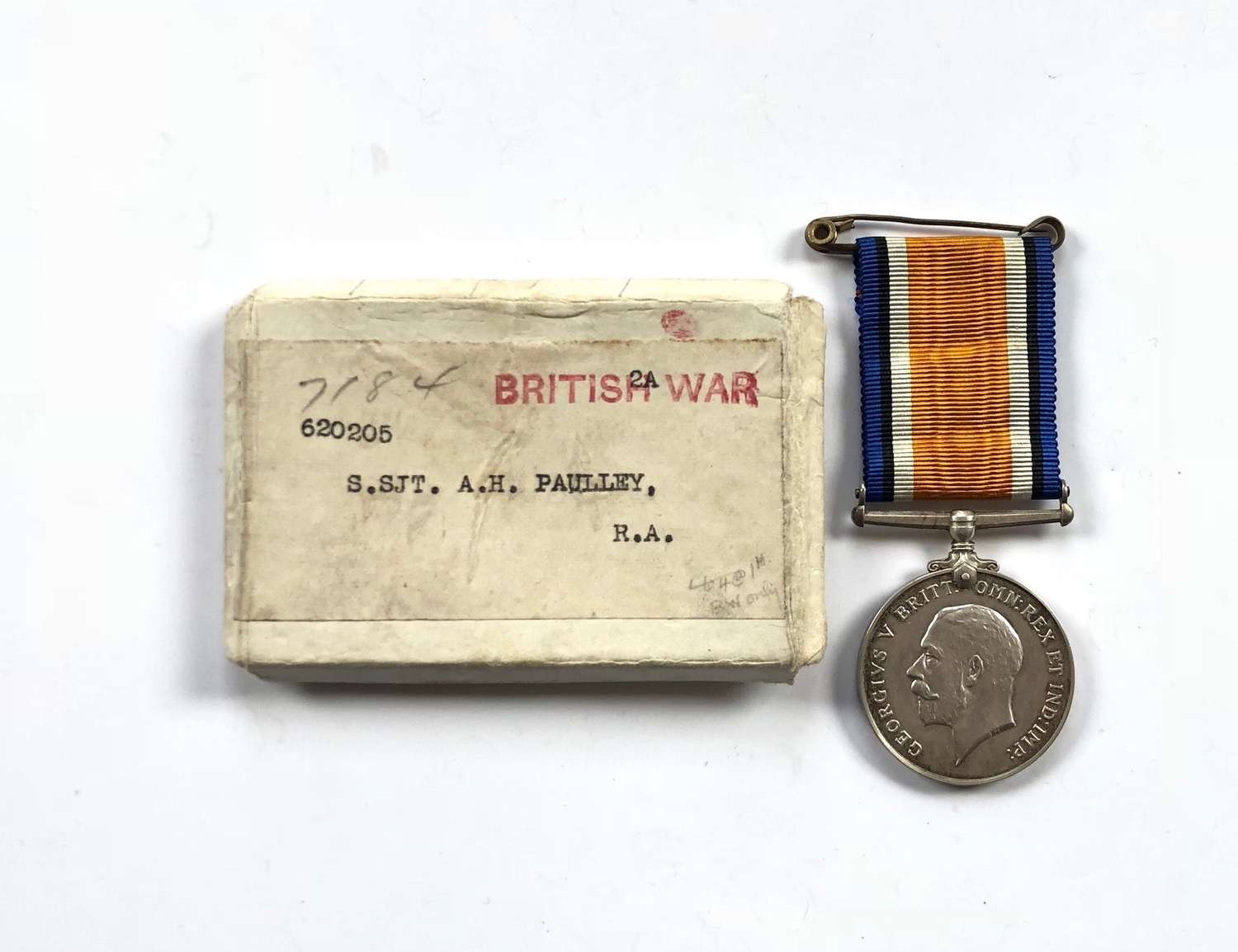 WW1 2/1st Somerset Royal Horse Artillery Single Entitlement Medal