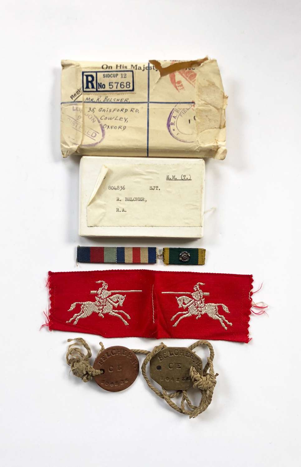 WW2 Royal Artillery 8 Corps Attributed Badges.