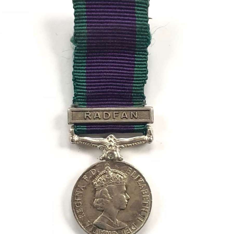 Campaign Service Medal Radfan MINIATURE Medal