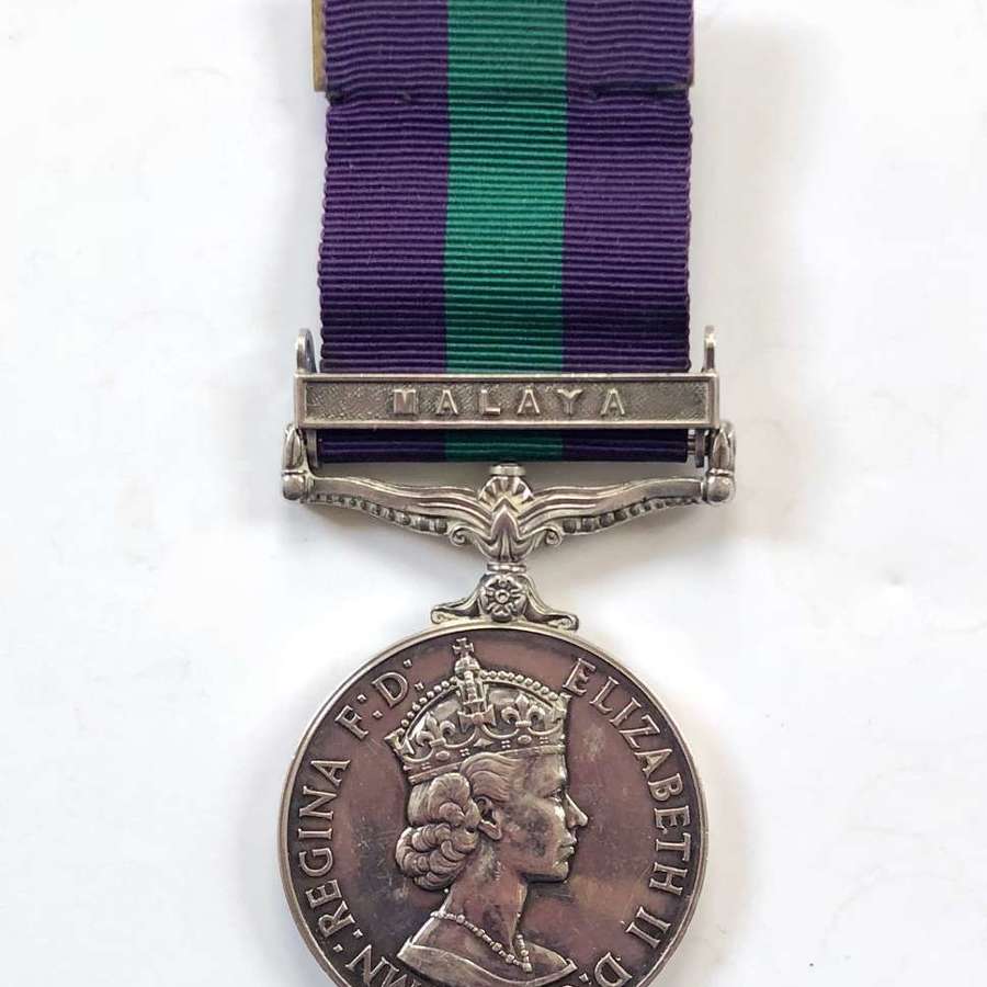 East Yorkshire Regiment Medal MALAYA Clasp.