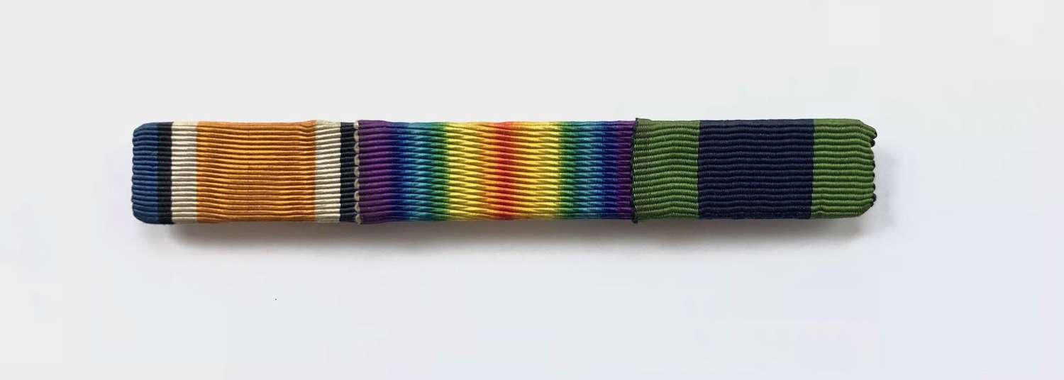 Original WW1 India Service Uniform Ribbon Bar.