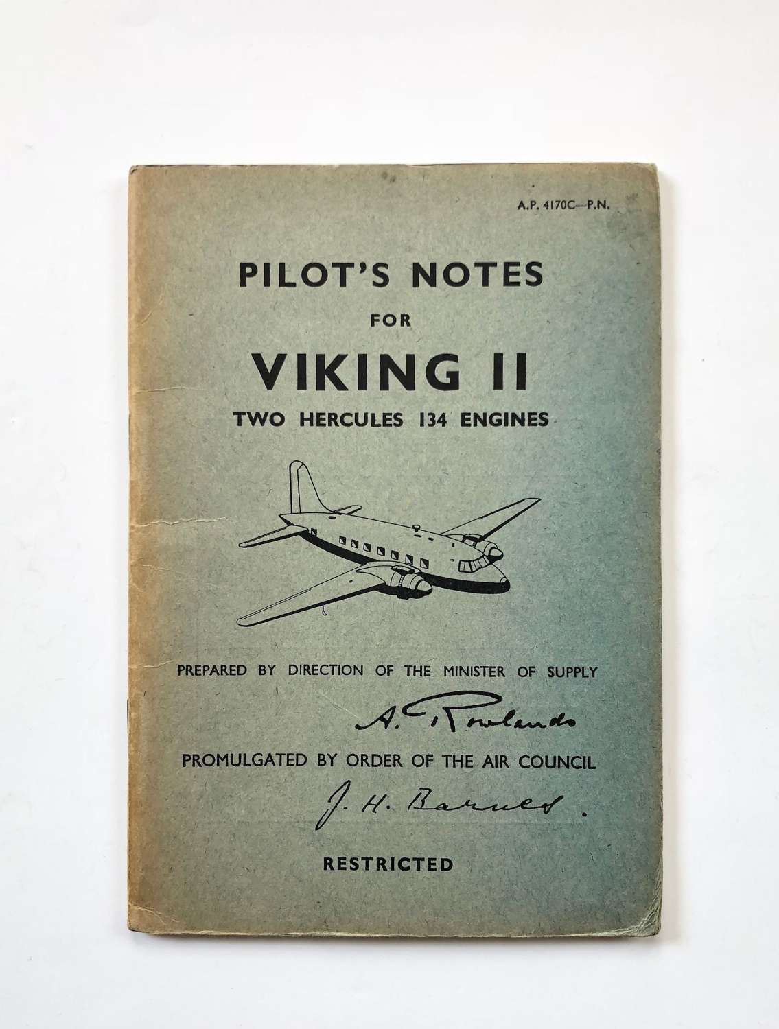 RAF 1947 Pilot Notes Viking II Aircraft.