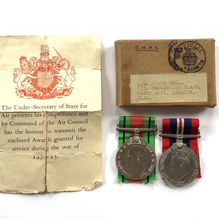 WW2 RAF Medals Cardiff Interest.