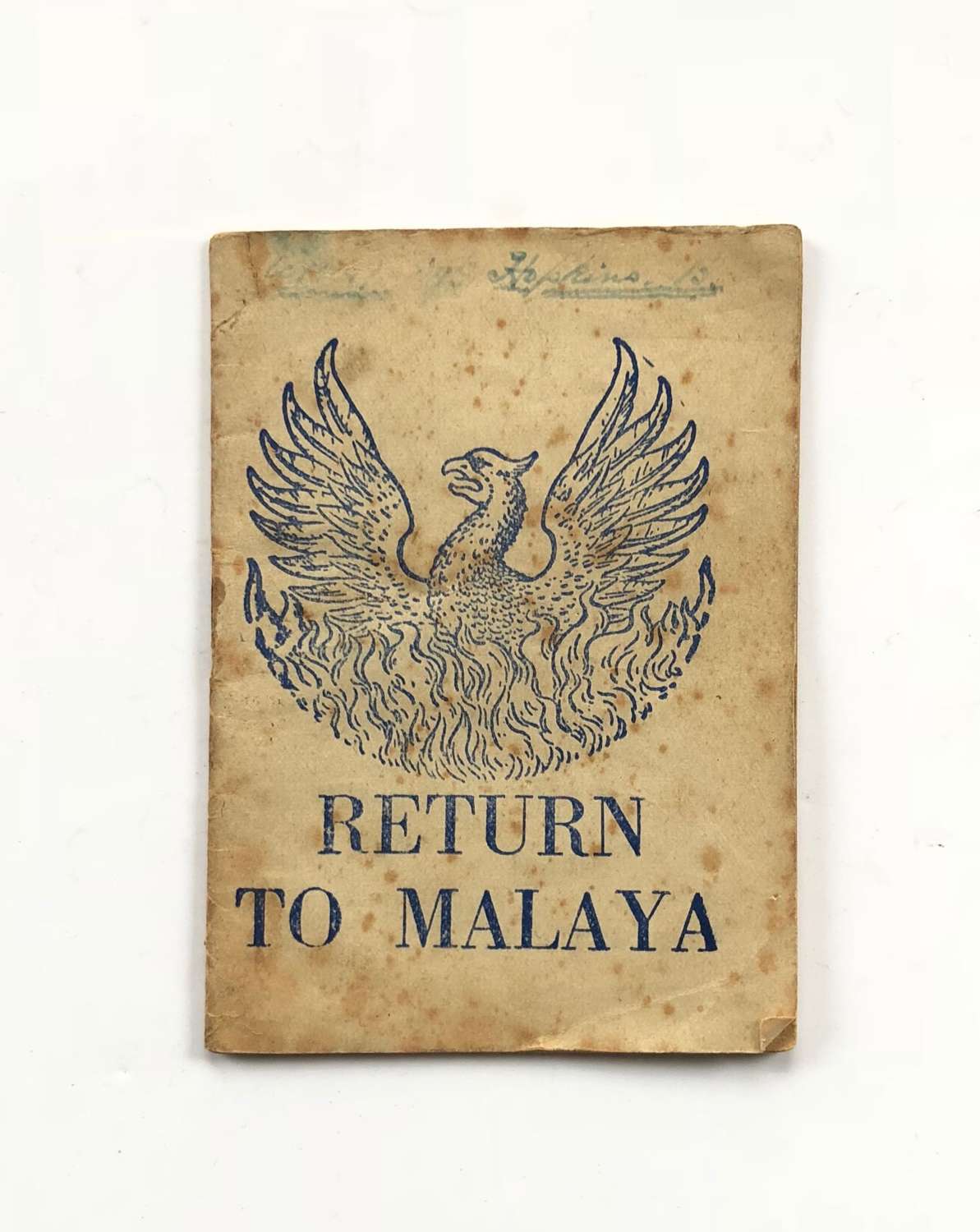 WW2 British Army Return To Malaya Booklet