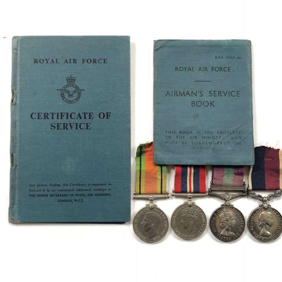 WW2 / Malaya Emergency RAF Group of Four Medals.