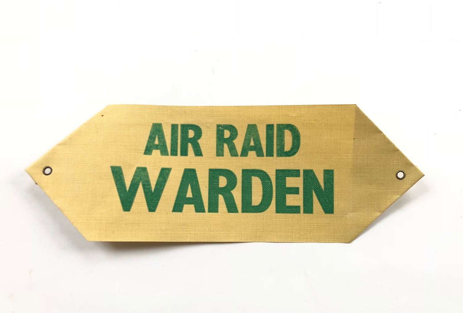 Early WW2 Home Front Unusual Air Raid Warden Armband.