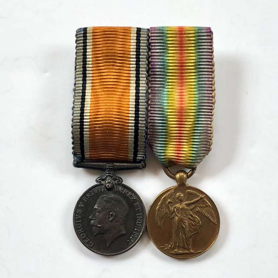 WW1 MINIATURE Medal Pair.