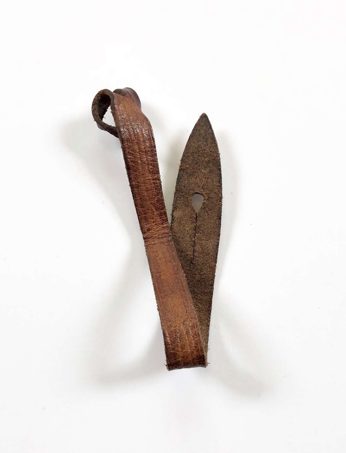 WW1 Pattern British leather Whistle strap.