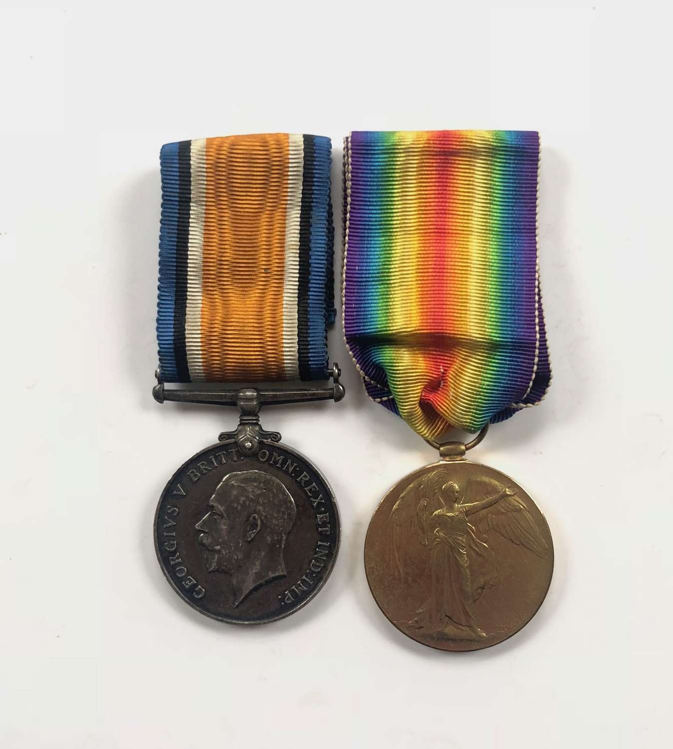 WW1 Machine Gun Corps Casualty Pair of Medals.