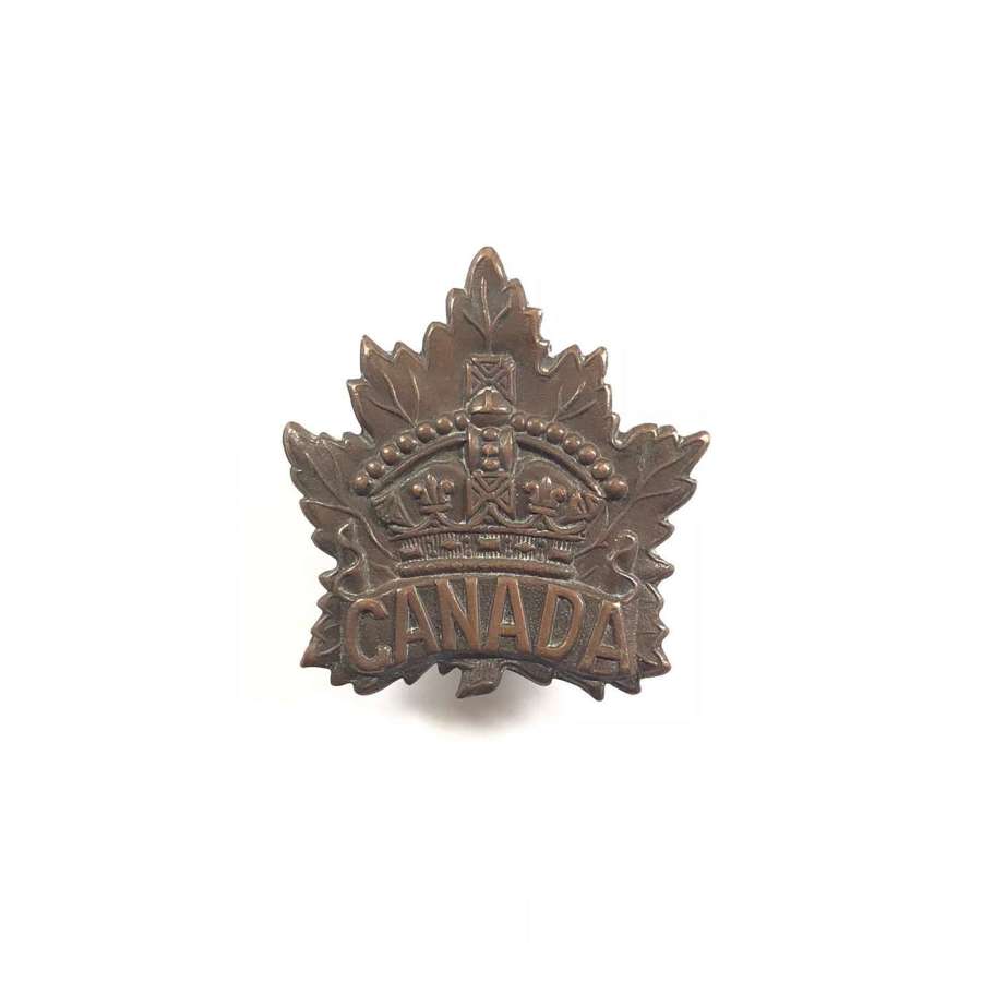 WW1 1915 Canada Cap Badge.