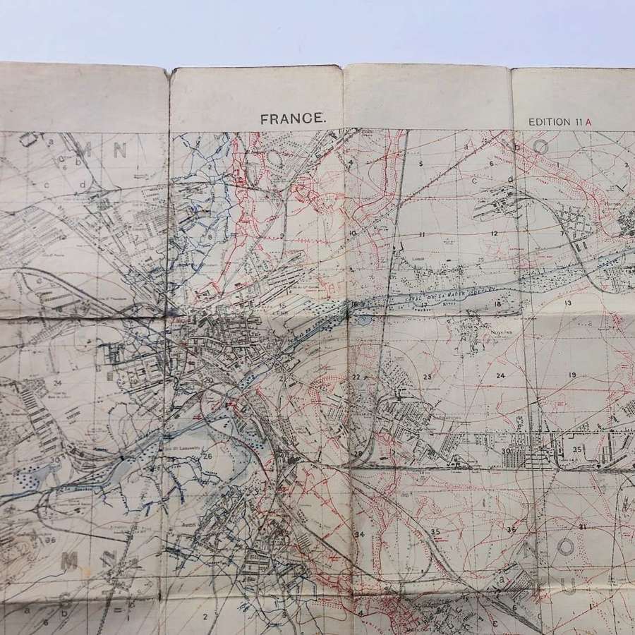 WW1 British Army November 1917 WD Issue Trench Map Sheet 36c SW.