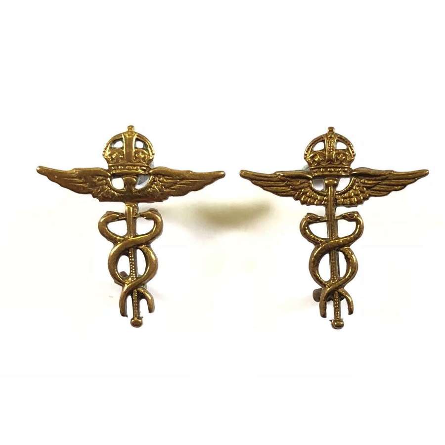 WW2 Pattern RAF Medical Branch Collar Badges.