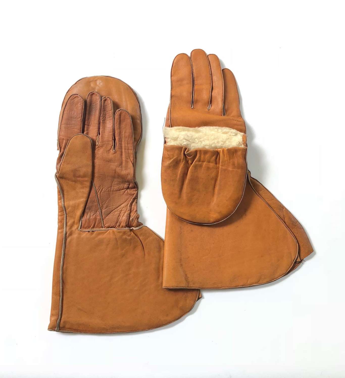 WW1 Royal Flying Corps RFC / RAF Early Issue Pattern Flying Gloves.