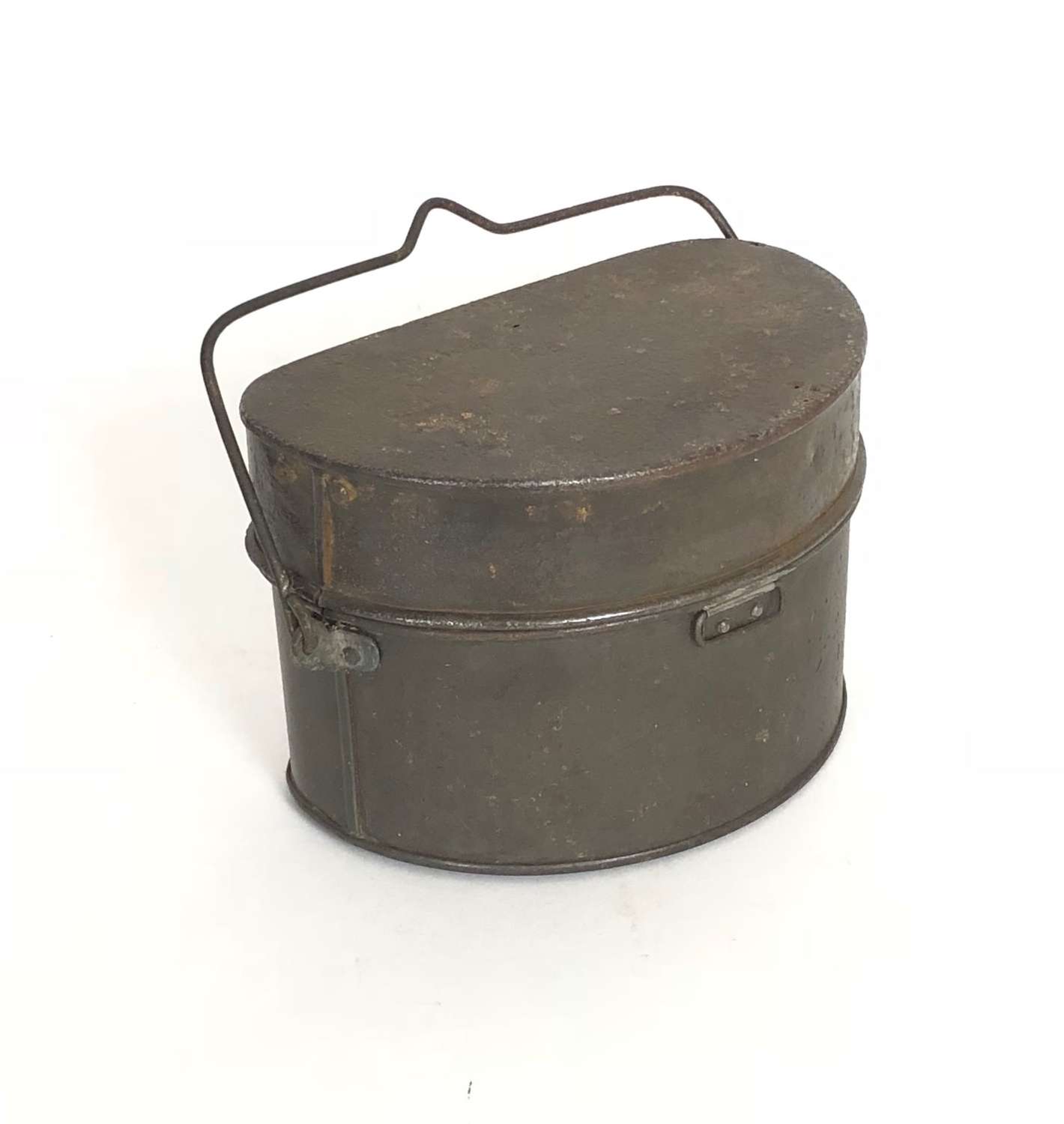 WW1 British Army Rare Irish Dublin Made D Shape Mess Tin.