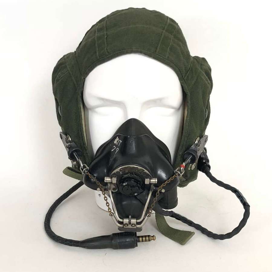 RAF Cold War Flying Helmet & Mask Combination.