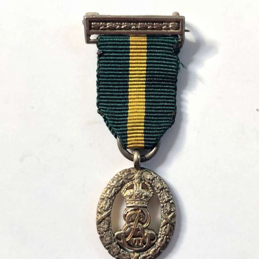 Edward VII Territorial Decoration MINIATURE Medal.