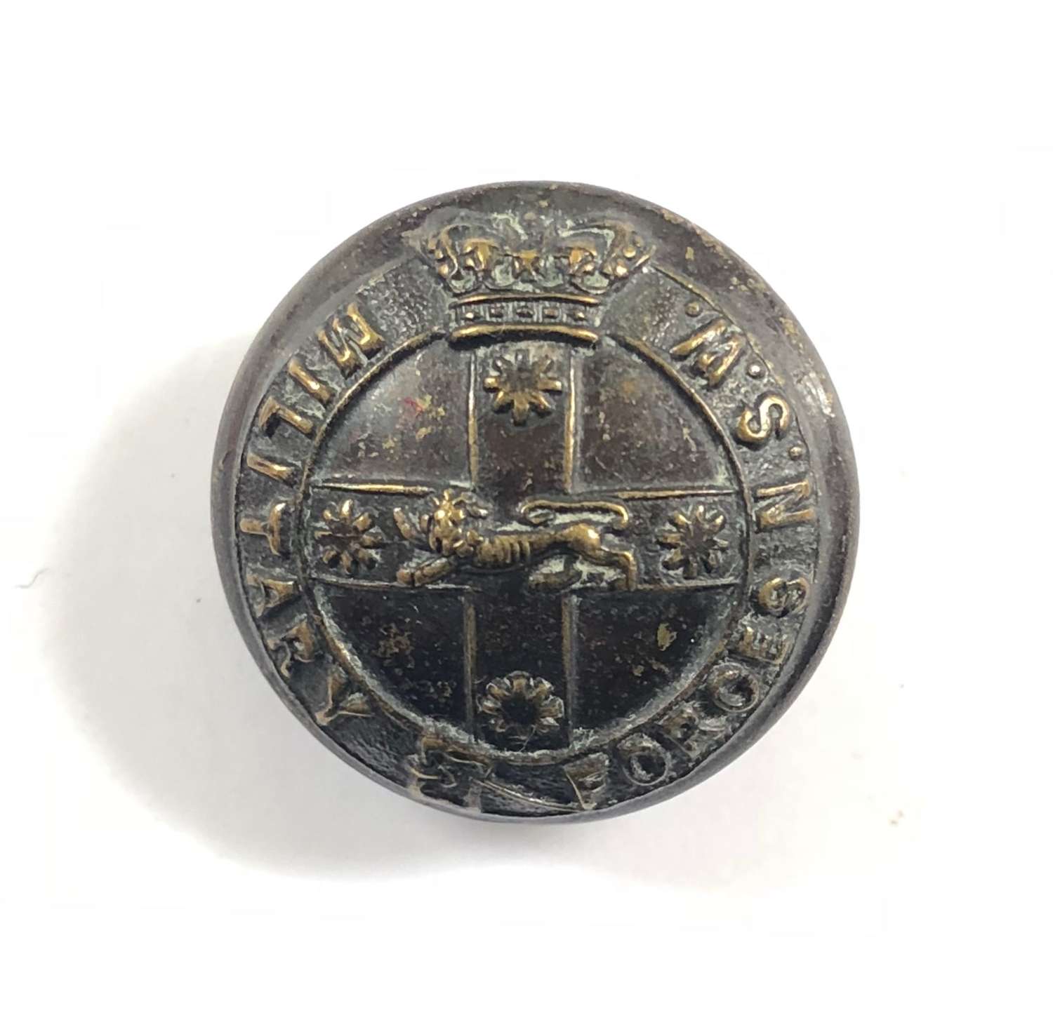 Victorian Australian News South Wales Military Forces Button.