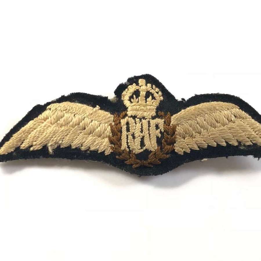 WW2 Period RAF Padded Pilot Wings. Middle East / Far East